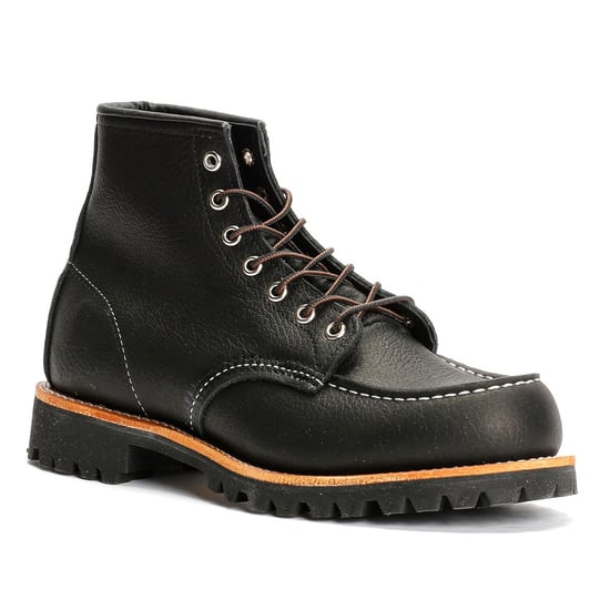 Red Wing Roughneck 6" Moc Toe Leren Zwarte Herenlaarzen - Image 2