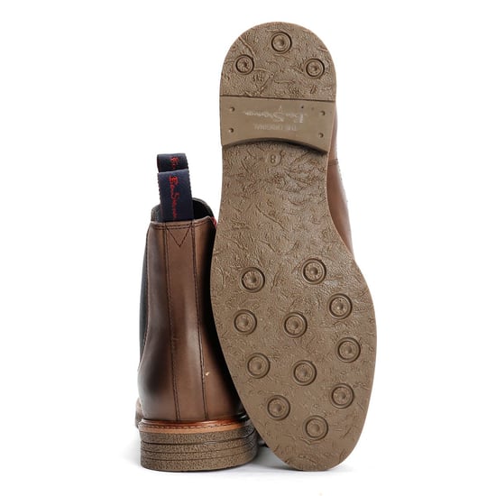 Ben Sherman Walker Chelsea Leren Heren Bruine Boots - Image 4