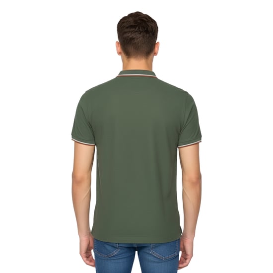 Duck and Cover Heren Melports Poloshirt (Kaki Groen) - Image 2