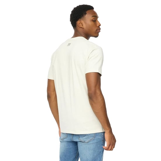 Duck and Cover Heren Polymoore Zware T-Shirt (Off White) - Image 2
