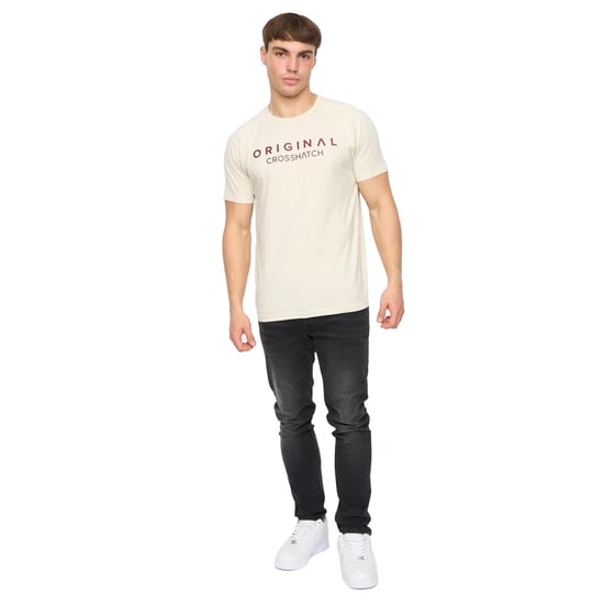 Crosshatch Heren Chantlars T-Shirt (Gebroken wit) - Image 3