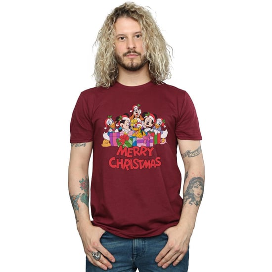 Disney Heren Mickey Mouse en vrienden Kerstmis T-Shirt (Bourgondië) - Image 3