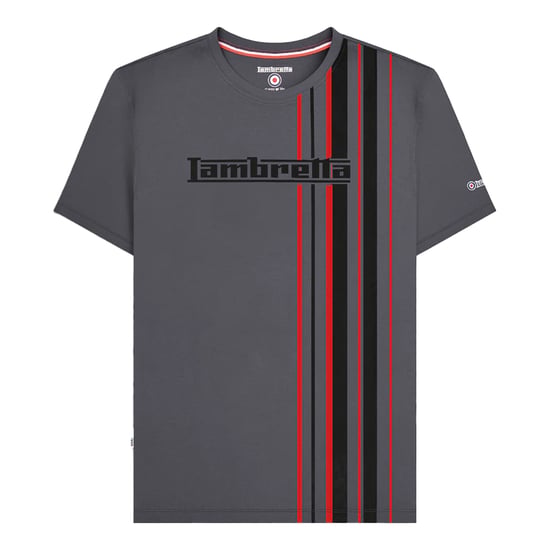 Lambretta Heren Racing Stripe T-shirt (Strijkijzer) - Image 1