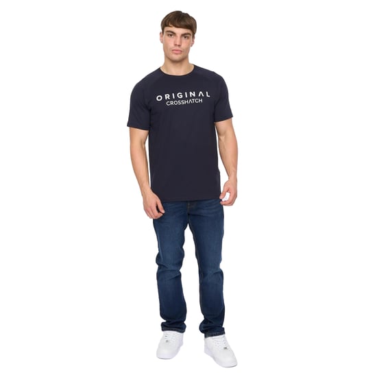 Crosshatch Heren Chantlars T-Shirt (Marine) - Image 3