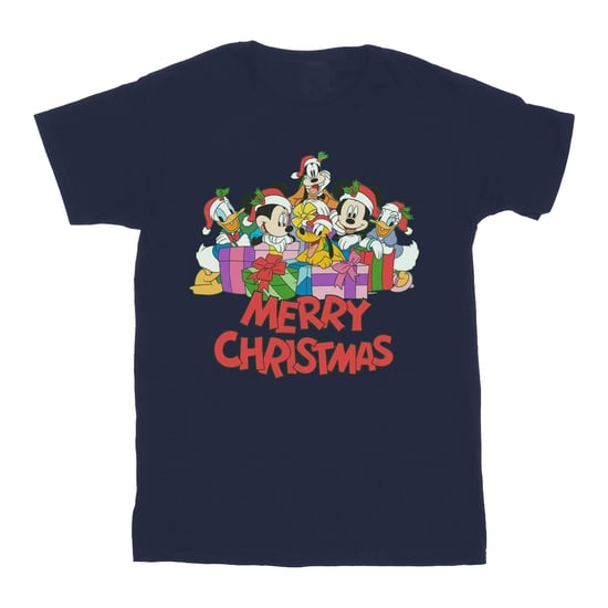 Disney Heren Mickey Mouse en vrienden Kerstmis T-Shirt (Marineblauw) - Image 1