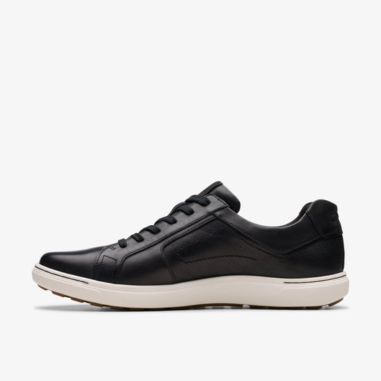 Mapstone Lace Black Leather Sneakers - Image 2