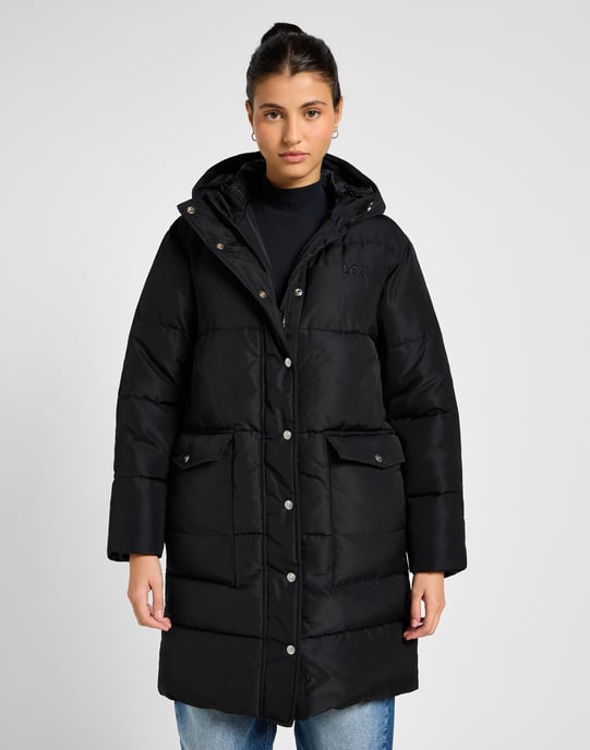 Lee - LONG PUFFER JACKET - UNIONALL BLACK - Image 1