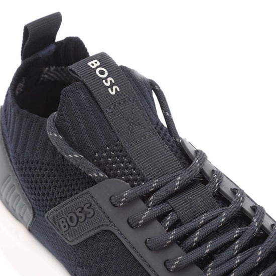 Boss Heren Extreme Suede Hardlooptrainers (Donkerblauw) - Image 4