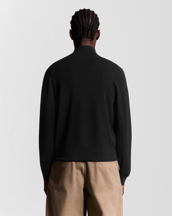 Lyle & Scott Mesh Logo gebreide trainingsjas - Wit - Image 4