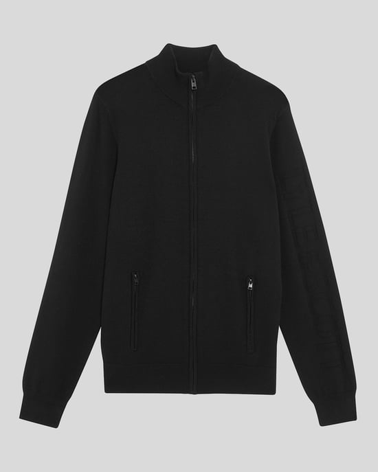 Lyle & Scott Mesh Logo gebreide trainingsjas - Wit - Image 5