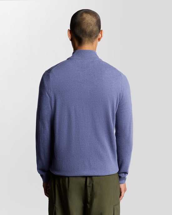 Lyle & Scott Lamswol Blend Rits Cardigan - Grijs - Image 4