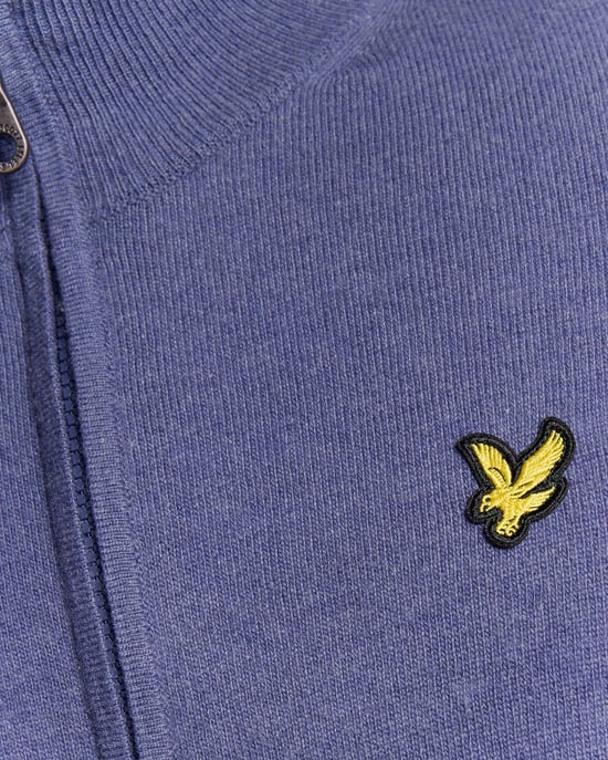 Lyle & Scott Lamswol Blend Rits Cardigan - Grijs - Image 6