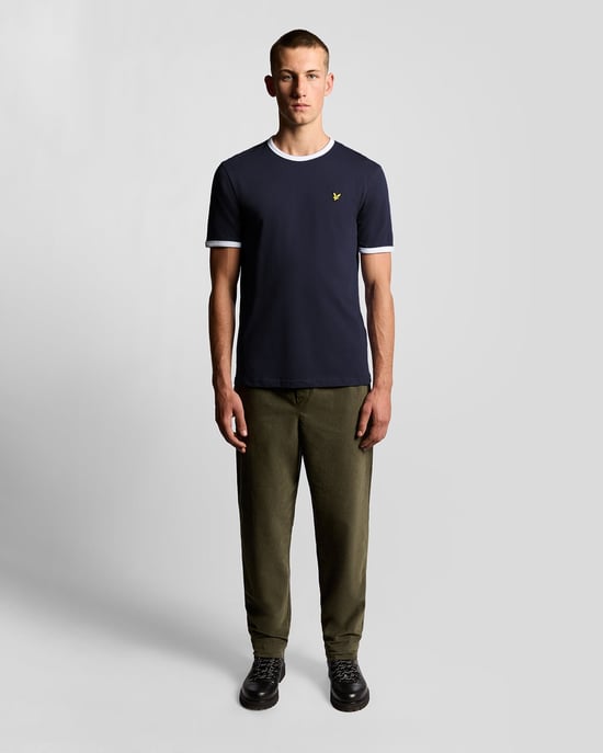 Lyle & Scott Ringer katoenen T-shirt met ronde hals - marineblauw - Image 2
