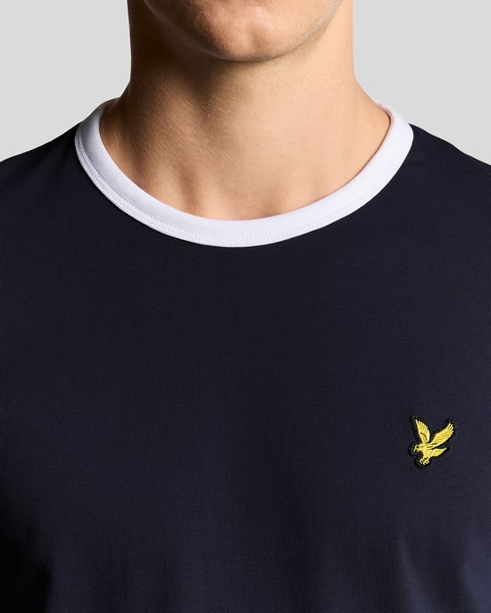 Lyle & Scott Ringer katoenen T-shirt met ronde hals - marineblauw - Image 3