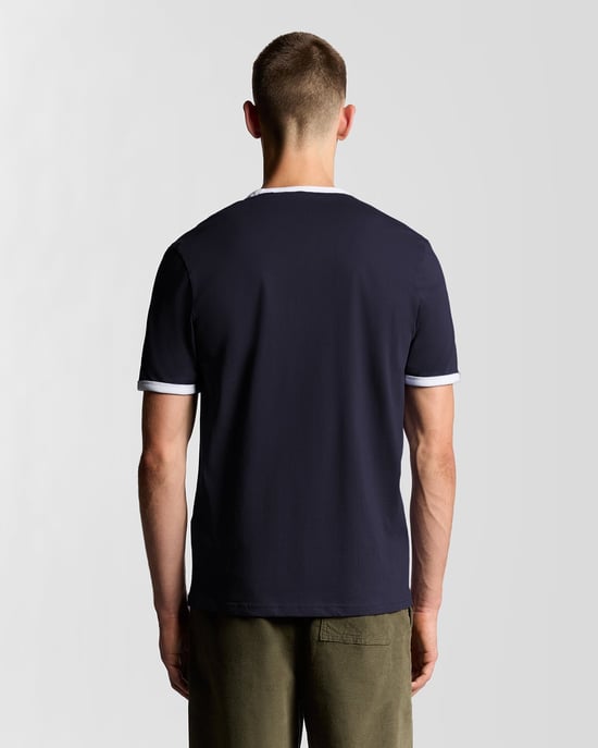 Lyle & Scott Ringer katoenen T-shirt met ronde hals - marineblauw - Image 4