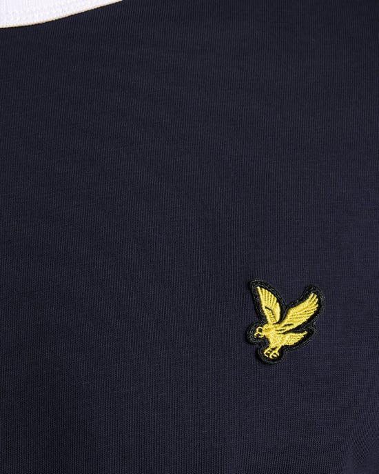 Lyle & Scott Ringer katoenen T-shirt met ronde hals - marineblauw - Image 6