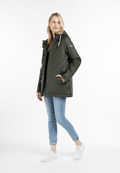 Schmuddelwedda Gewatteerd regenjack stormwolk Dames donkere olijf - Image 2