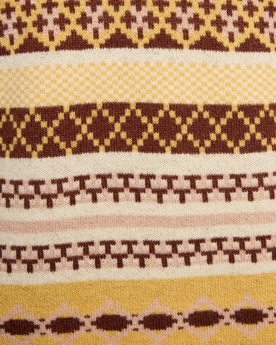Lyle & Scott Fair Isle lamswolmix polotrui - geel - Image 5