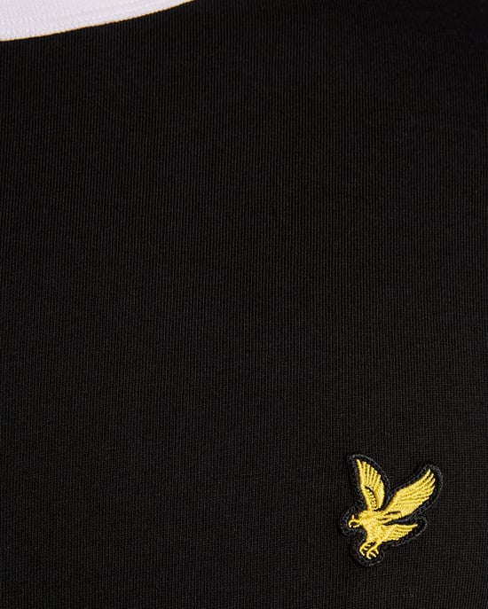 Lyle & Scott ringer-T-shirt in zwart - Image 6