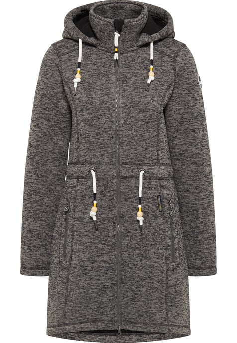 Schmuddelwedda Gebreide fleece jas fraully Dames grijs melange - Image 1