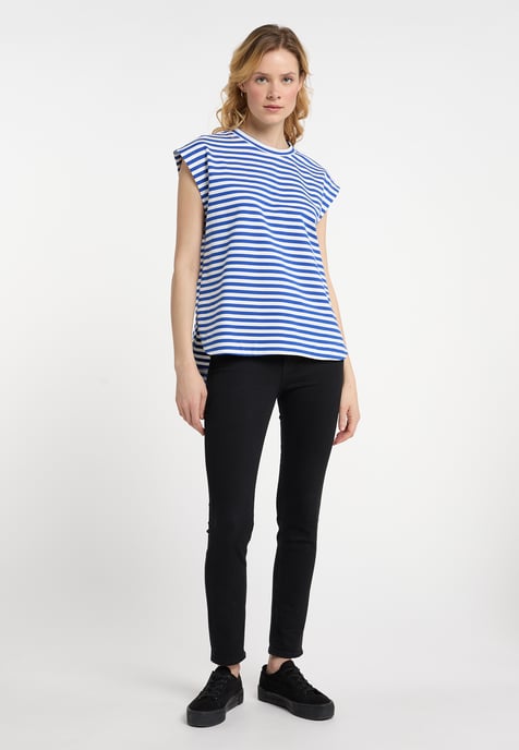 Dreimaster T-shirt Dames blauw wit - Image 2
