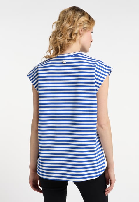 Dreimaster T-shirt Dames blauw wit - Image 4