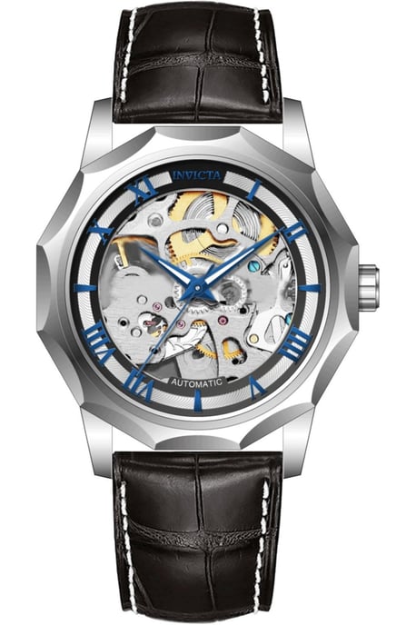 Invicta Objet D Art 69126 Heren Horloge - Automatisch Uurwerk - Roestvrij Staal met zilveren Wijzerplaat - 42mm - Image 1