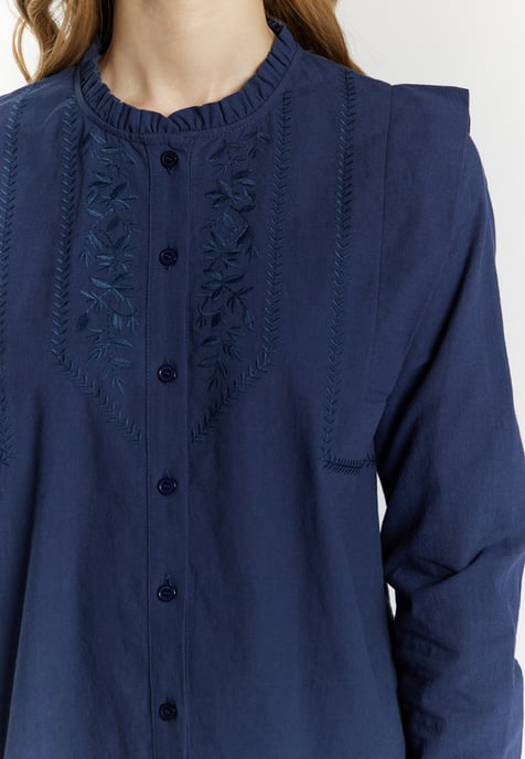 Dreimaster Blouse Dames marine - Image 5