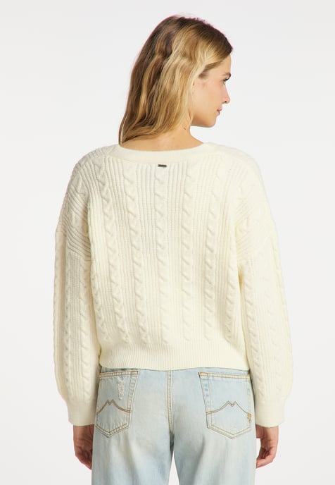 Dreimaster Vest incus Dames wolwit - Image 4