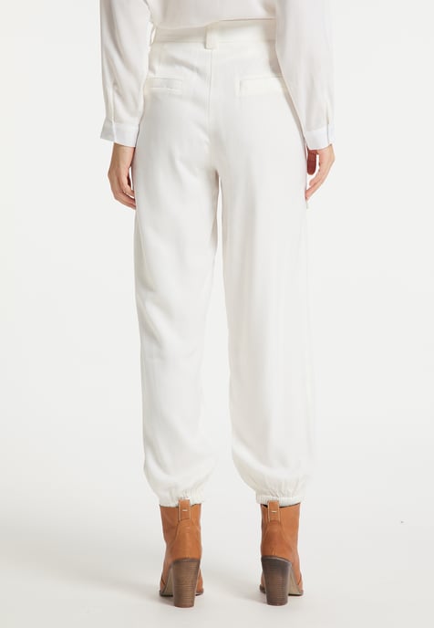 Dreimaster Stof broek Dames wit - Image 4