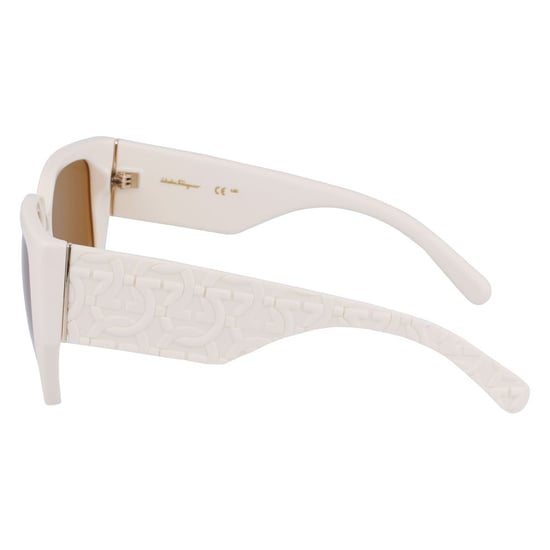 Ferragamo Witte Bio Injected Zonnebril - Image 3