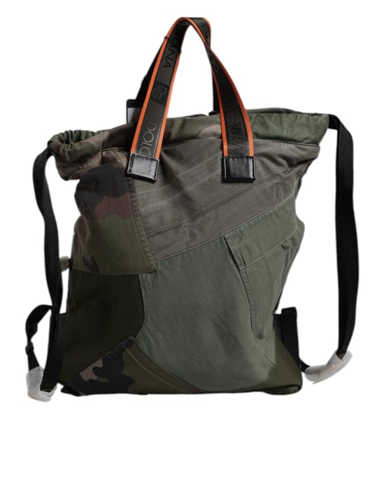 Militaire Groene Patchwork Rugzak - Image 2