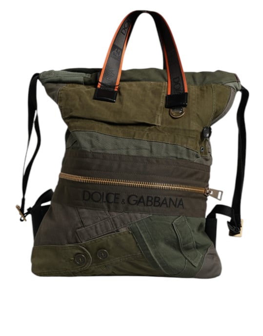 Militaire Groene Patchwork Rugzak - Image 4