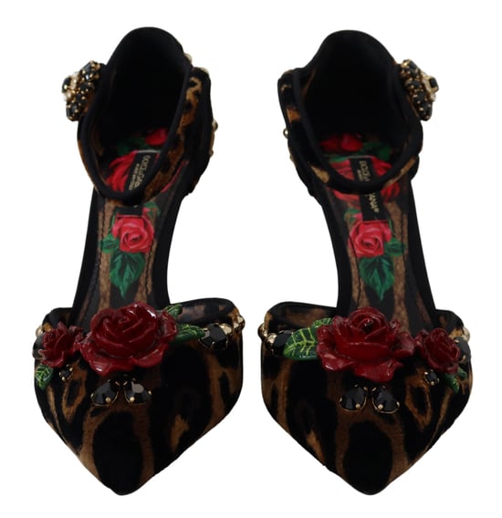 Leopard Velours Pumps met Roze Detail - Image 2