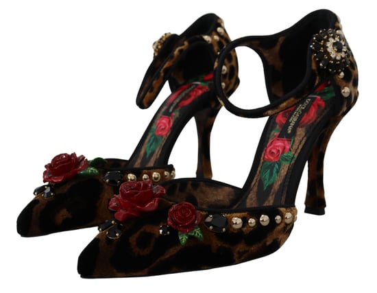 Leopard Velours Pumps met Roze Detail - Image 3