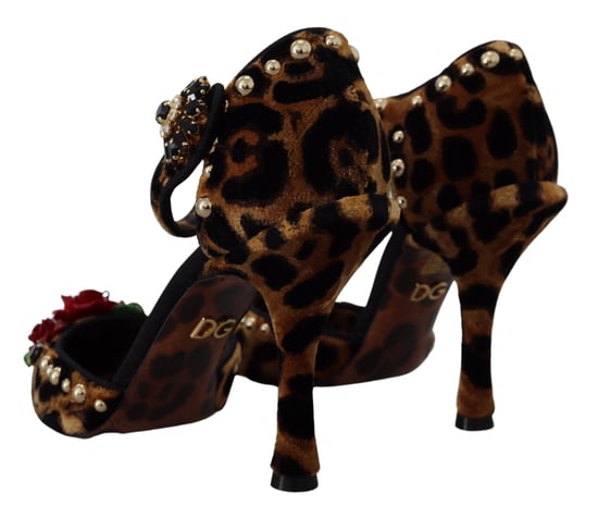 Leopard Velours Pumps met Roze Detail - Image 4