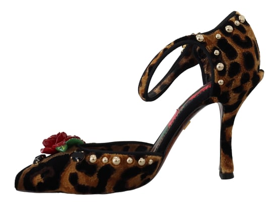 Leopard Velours Pumps met Roze Detail - Image 5