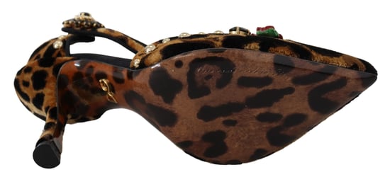 Leopard Velours Pumps met Roze Detail - Image 6