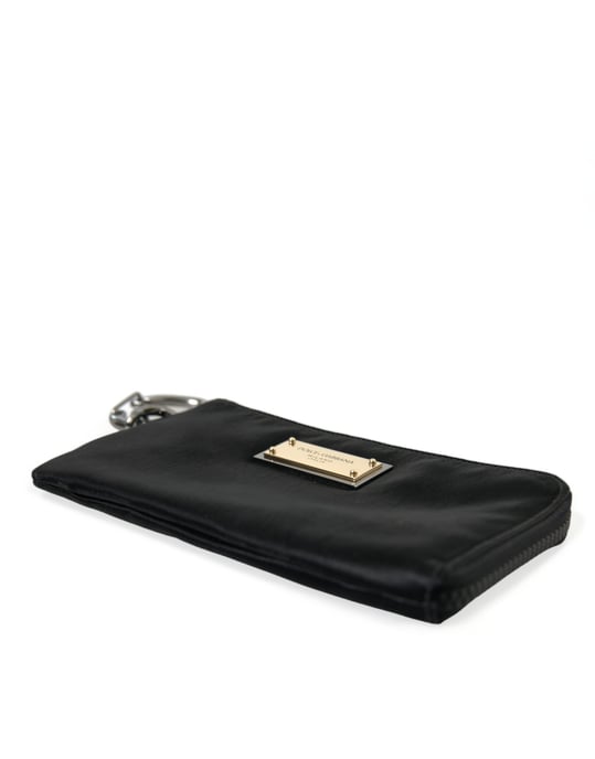 Zwarte Nylon Logo Plaque Sleutelhanger Pouch Clutch Tassen - Image 3
