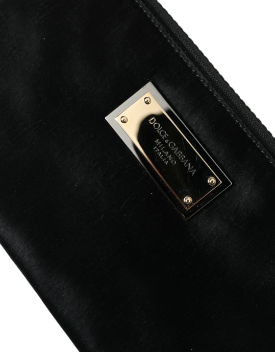 Zwarte Nylon Logo Plaque Sleutelhanger Pouch Clutch Tassen - Image 4