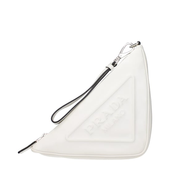 Witte Leren Clutch Tas - Image 1