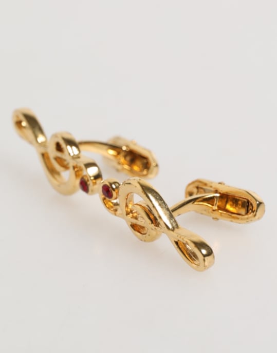 Gouden Muzikale Nooit Metaal Messing Speld Mannen Accessoire Manchetknopen - Image 2