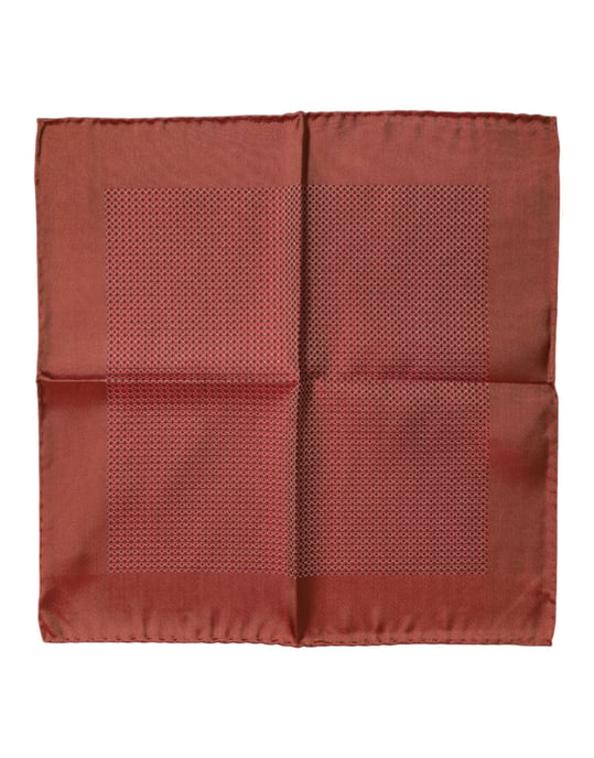Oranje Zijden Vierkante Mannen Foulard Sjaal - Image 1