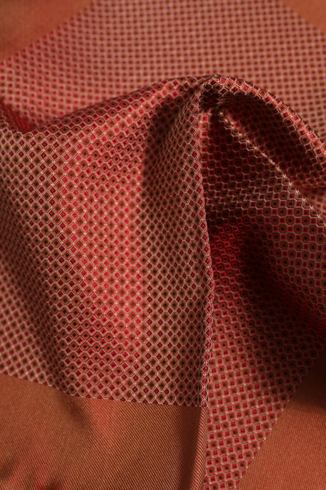 Oranje Zijden Vierkante Mannen Foulard Sjaal - Image 3