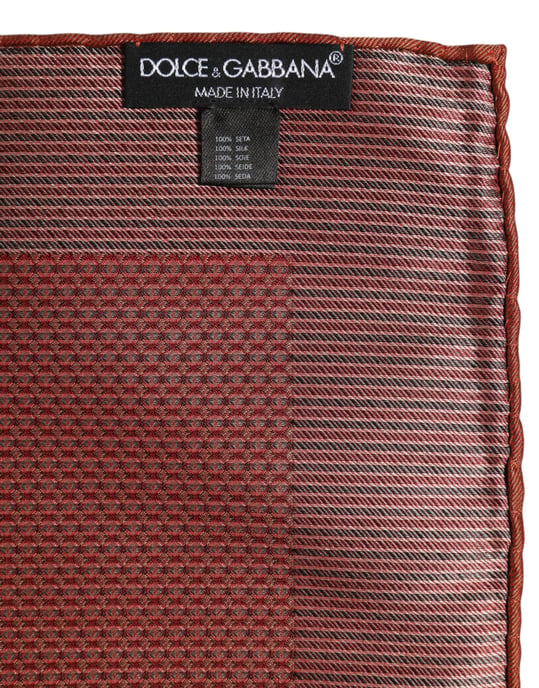 Oranje Zijden Vierkante Mannen Foulard Sjaal - Image 4
