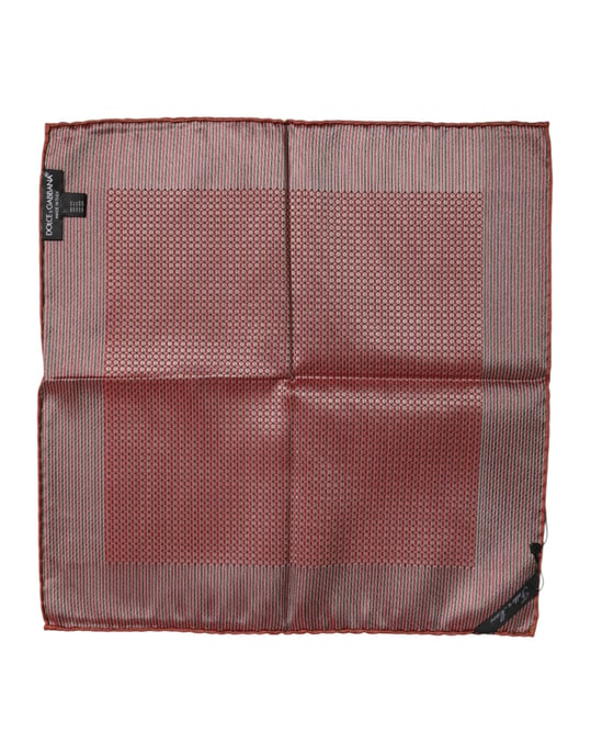 Oranje Zijden Vierkante Mannen Foulard Sjaal - Image 5