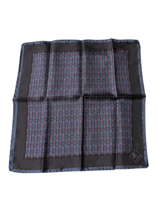 Donkerblauwe Vleermuis Vierkante Zakdoek Sjaal - Image 1
