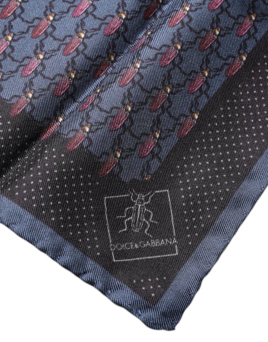 Donkerblauwe Vleermuis Vierkante Zakdoek Sjaal - Image 2