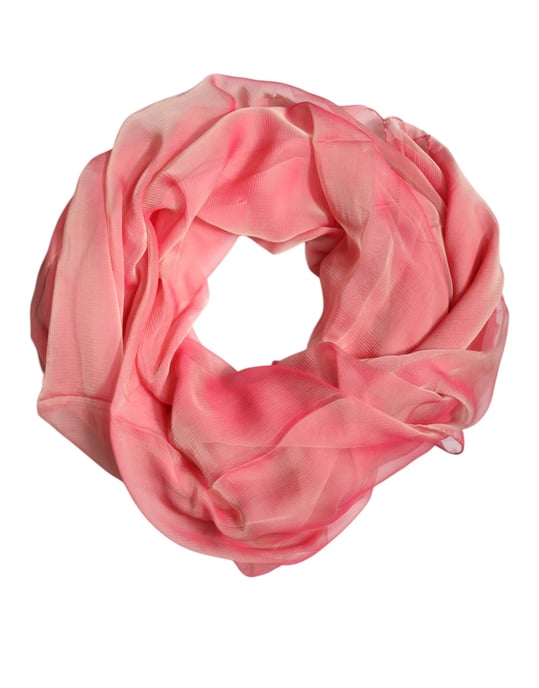 Roze Zijde Rechthoekige Vrouwen Wanddoek Sjaal - Image 1