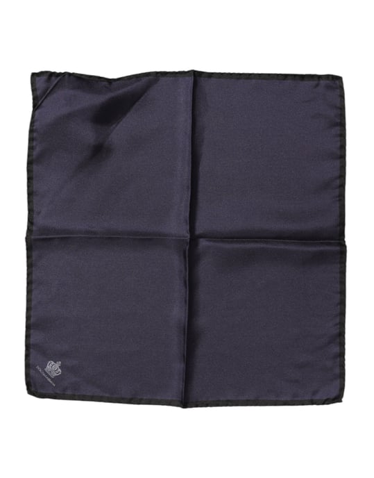 Blauwe DG Kroon Zijden Vierkante Mannen Foulard Sjaal - Image 1